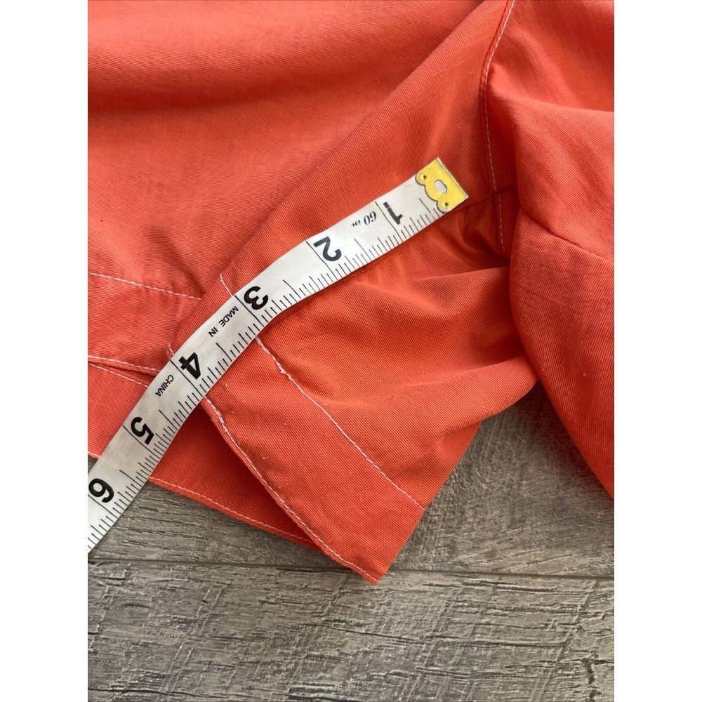 Catalina Swim Shorts Womens Large Orange Nylon Trunks Elastic Pockets Piping - Picture 11 of 14